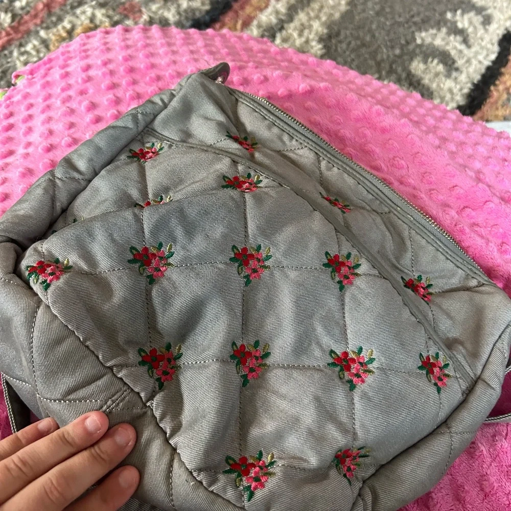 Vera Bradley Quilted Crossbody Bag with Floral Embroidery - Picture 4 of 4